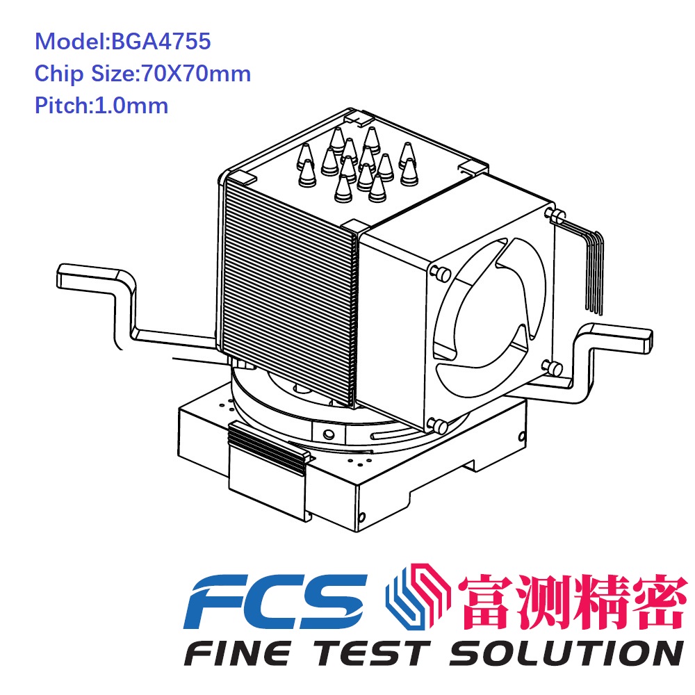 凯力迪 高阶AI芯片老化测试座 KLD-BGA4755-AI 